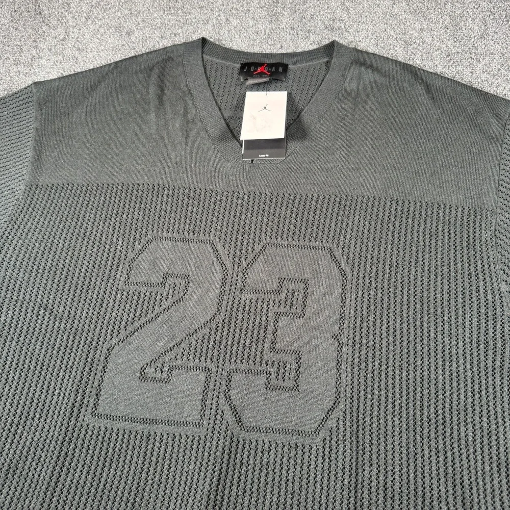 Air Jordan Knit Jersey Top‎ Mens Size XXL Off-Noir Dark Smoke Shirt Short Sleeve